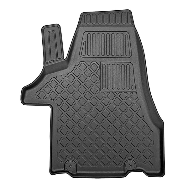 Set kofferbakmat en automatten TPE op maat gemaakt voor: Volkswagen Multivan T6, T6.1 Bestelwagen (06.2015-2021) - lange wielbasis; achter de derde zitrij; tapijtmaat 124 cm breedte x 100 cm lengte