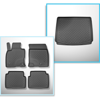 Set kofferbakmat en automatten TPE op maat gemaakt voor: Ford Kuga III SUV (04.2