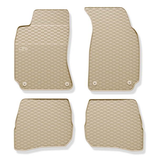 Rubberen matten voor de Volkswagen Passat B5 Sedan, Variant (1996-2005) - beige - 4 stuks