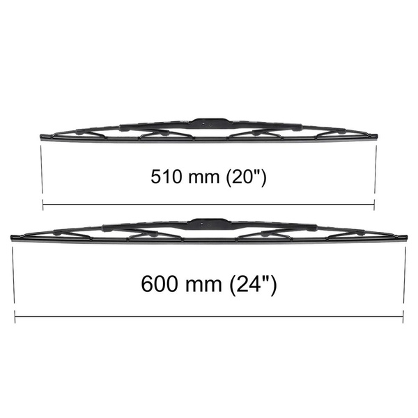Auto ruitenwissers op de voorruit voor Renault Laguna II Estate, Hatchback (03.2001-09.2007) - standaard bladen