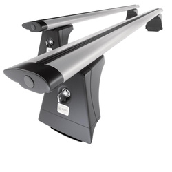 Basisrek voor het autodak voor Toyota Avensis mk III Stationwagen (2009-2019) - zilver Imperiaal - bevestigingspunten - Aluminium
