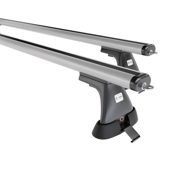 Basisrek voor het autodak voor Toyota RAV4 mk II SUV (2000-2005) - zilver Imperiaal - bevestigingspunten - Aluminium