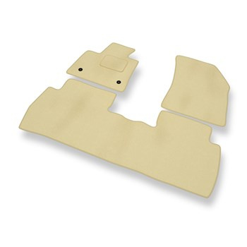 Velours automatten voor Peugeot 5008 SUV (2017-2024) 5 zitplaatsen - beige