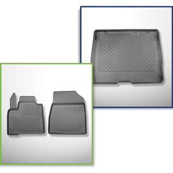 Set kofferbakmat en automatten TPE op maat gemaakt voor: Nissan Townstar Station