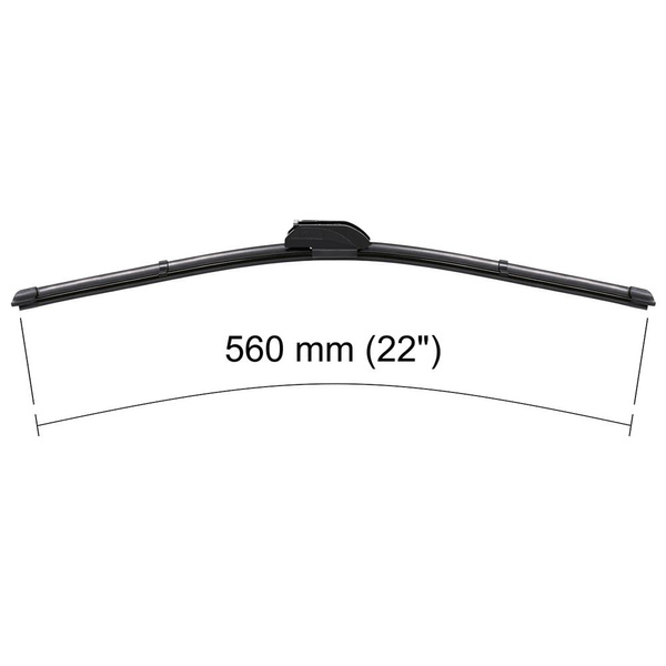 Auto ruitenwisser op de voorruit voor Mercedes-Benz CLK C208, A208 Coupé, Cabriolet (09.1996-01.2003) - vlak blade