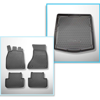 Set kofferbakmat en automatten TPE PREMIUM op maat gemaakt voor: Audi A4 B8 Limo