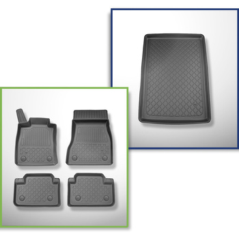 Set kofferbakmat en automatten TPE op maat gemaakt voor: BMW 5 G60, G90 Limousin