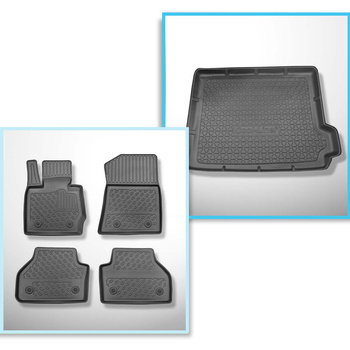 Set kofferbakmat en automatten TPE PREMIUM op maat gemaakt voor: BMW X4 F26 SAC (07.2014-03.2018)