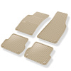 Rubberen matten voor de Audi A4 B6 Avant, Cabriolet, Limousine (2000-2006) - beige - 4 stuks