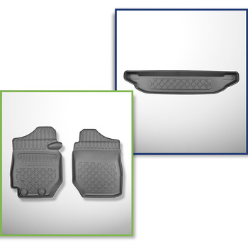 Set kofferbakmat en automatten TPE op maat gemaakt voor: Suzuki Jimny II GJ SUV 