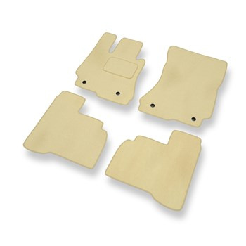 Velours automatten voor Mercedes-Benz S Klas W221 (lange versie) (2006-2013) - beige