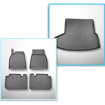 Set kofferbakmat en automatten TPE PREMIUM op maat gemaakt voor: Tesla Model S F