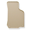 Rubberen matten voor de Skoda Octavia I Stationwagen, Liftback (1996-2010) - beige - 4 stuks