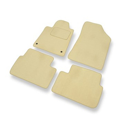 Velours automatten voor Peugeot 407 Coupé, Sedan, SW (2004-2011) - beige