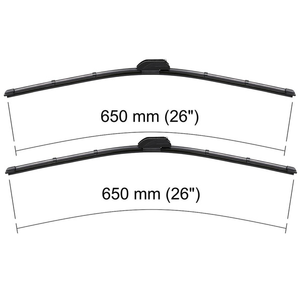 Auto ruitenwissers op de voorruit voor Citroen C8 MPV (08.2005-07.2014) - vlak bladen