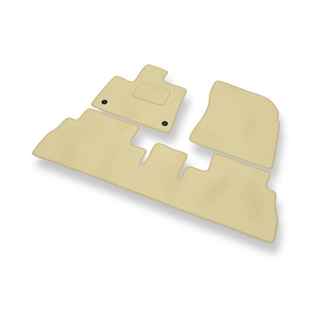 Velours automatten voor Peugeot Rifter (5 zitplaatsen) (2019-....) - beige