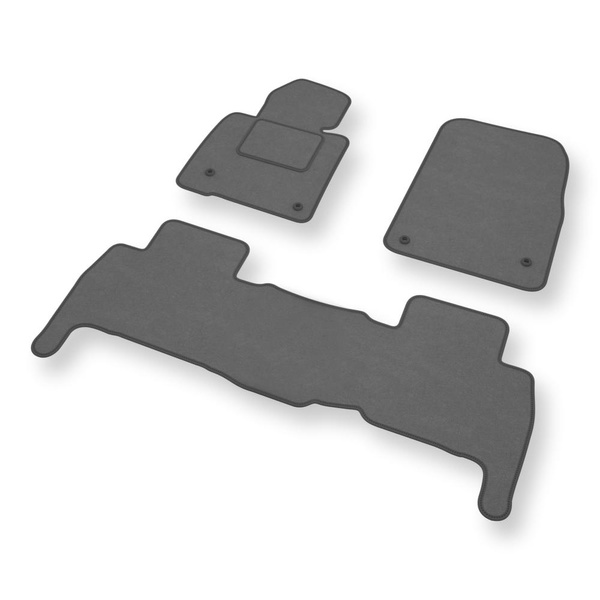 Velours automatten voor Toyota Land Cruiser J200 SUV (2007-2021) 5 zitplaatsen - grijs