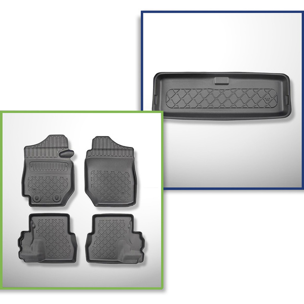 Set kofferbakmat en automatten TPE op maat gemaakt voor: Suzuki Jimny II GJ SUV (10.2018-2020)