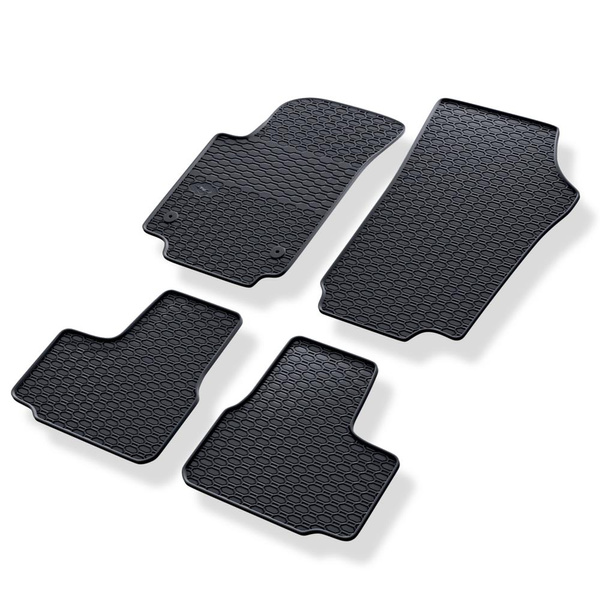 Rubberen matten voor de Skoda Citigo Hatchback (2011-2020) - zwart - 4 stuks