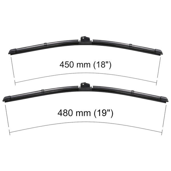 Auto ruitenwissers op de voorruit voor Volkswagen Lupo Hatchback (06.2003-07.2005) - vlak bladen