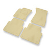 Velours automatten voor Audi A8 II D3 Limousine (2002-2010) verkorte versie - beige