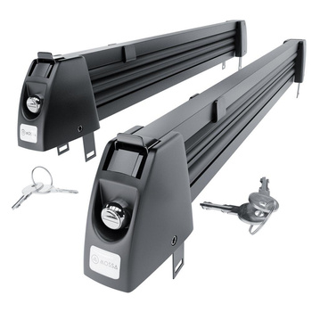 Skidrager op de imperiaal - Ski rack M-7703 - zwart - tot 3 paar ski's of 2 snow