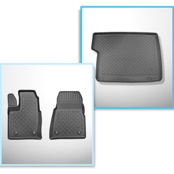 Set kofferbakmat en automatten TPE op maat gemaakt voor: Ford Tourneo Custom Bes
