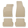 Rubberen matten voor de Audi A4 B6 Avant, Cabriolet, Limousine (2000-2006) - beige - 4 stuks
