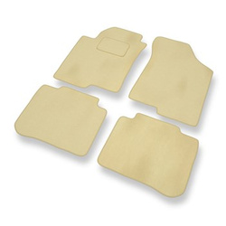 Velours automatten voor Kia Cerato I Sedan (2003-2008) - beige