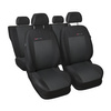 Op maat gemaakte hoezen voor Skoda Fabia I Hatchback, Stationwagen, Sedan (1999-2008) tweede zitrij - gedeelde zitting en rugleuning - pasvorm autostoelhoezen - autostoelbeschermer set - E3