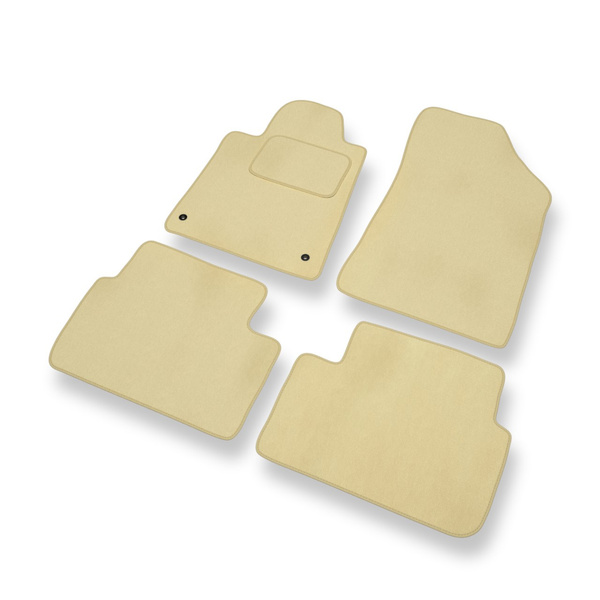 Velours automatten voor Peugeot 407 Coupé, Sedan, SW (2004-2011) - beige
