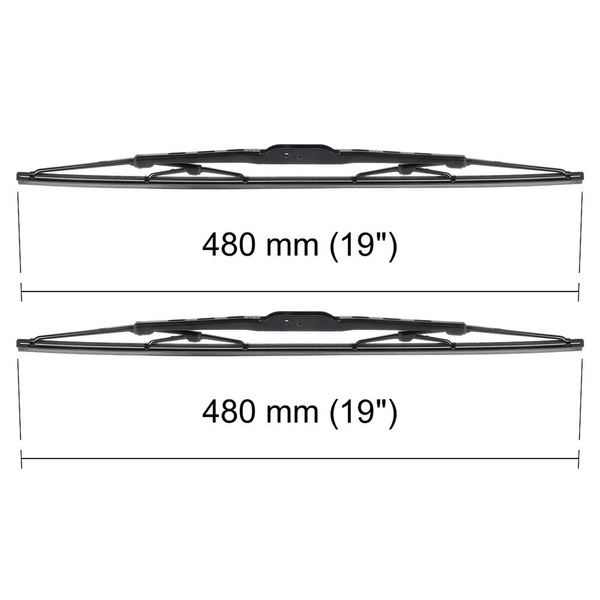 Auto ruitenwissers op de voorruit voor Ford Fiesta III, IV, V Hatchback, Bestelwagen (03.1989-12.2002) - standaard bladen