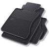 Rubberen matten voor de BMW 5 E60, E61 Limousine, Touring (2003-2010) - zwart - 4 stuks