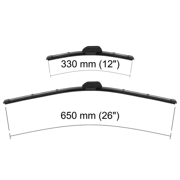 Auto ruitenwissers op de voorruit voor Honda Jazz III Hatchback (10.2008-12.2015) - vlak bladen