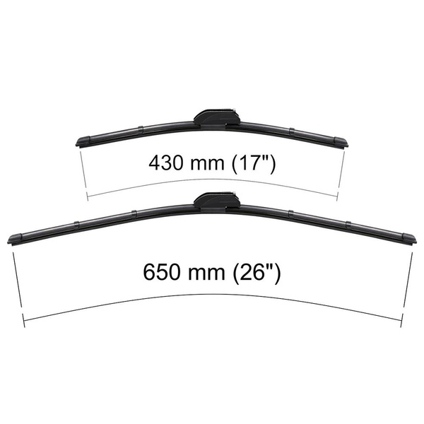 Auto ruitenwissers op de voorruit voor Jaguar XE Sedan (06.2015-....) - vlak bladen