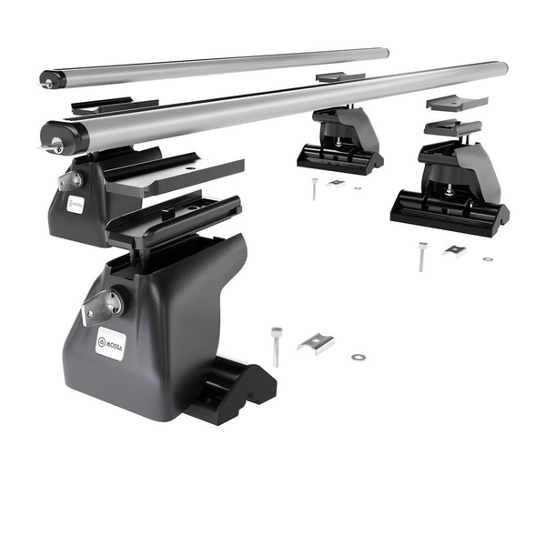 Basisrek voor het autodak voor Volkswagen Transporter T5 Bestelwagen (2003-2009) - zilver Imperiaal - T-profiel - Aluminium