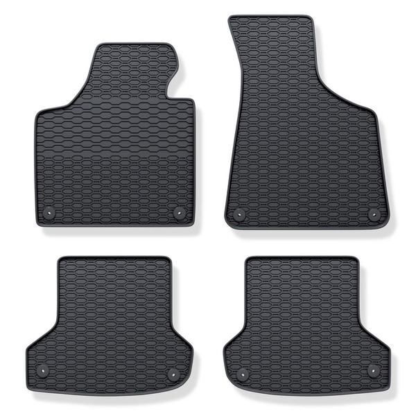 Rubberen matten voor de Audi A3 8P Hatchback, Sportback (2003-2012) - zwart - 4 stuks