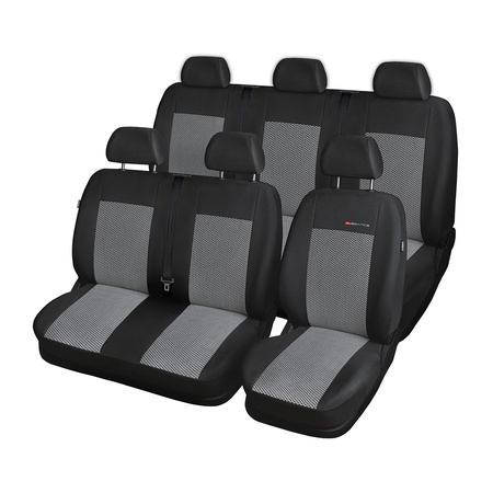 Op maat gemaakte hoezen voor Ford Transit VII Bestelwagen (2013-2019) 6 zitplaatsen - pasvorm autostoelhoezen - autostoelbeschermer set - E2