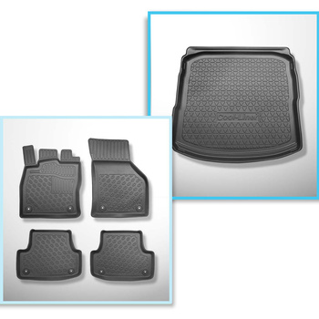 Set kofferbakmat en automatten TPE PREMIUM op maat gemaakt voor: Audi A3 8V Limousine (09.2013-03.2020)