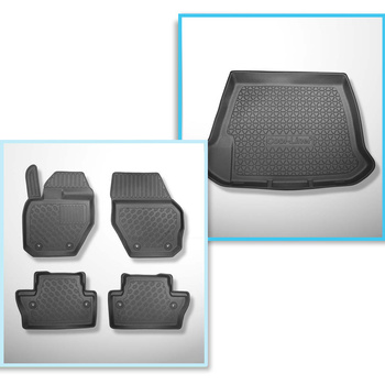 Set kofferbakmat en automatten TPE PREMIUM op maat gemaakt voor: Volvo S60 II Sedan (06.2010-09.2018) - ook Cross Country