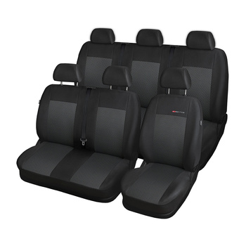 Op maat gemaakte hoezen voor Ford Transit VII Bestelwagen (2013-2019) voor twee rijen van stoelen - pasvorm autostoelhoezen - autostoelbeschermer set - E3