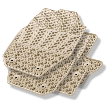 Rubberen matten voor de Volvo V60 I Stationwagen (2010-2018) - beige - 4 stuks
