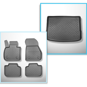 Set kofferbakmat en automatten TPE op maat gemaakt voor: BMW 2 U06 Active Tourer (11.2021-....) - achterste schuifstoel (achter - voor)