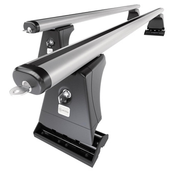 Basisrek voor het autodak voor Volkswagen Caddy mk III Stationwagen, Cargo (2004-2015) - zilver Imperiaal - bevestigingspunten - Aluminium