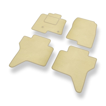 Velours automatten voor Mitsubishi Pajero IV SUV (2006-2017) 5 deuren - beige