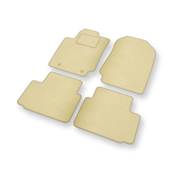 Velours automatten voor Ford Ranger V Pick-Up (2012-2023) verkorte versie - beige