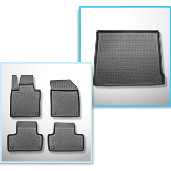 Set kofferbakmat en automatten TPE PREMIUM op maat gemaakt voor: Volvo XC60 II SUV (07.2017-....)