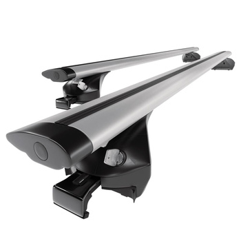 Basisrek voor het autodak voor Mazda CX-8 SUV (2017-....) - zilver Imperiaal - geïntegreerde railing - Aluminium