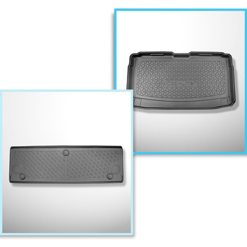 Set kofferbakmat en automatten TPE PREMIUM op maat gemaakt voor: Volkswagen Caddy V Maxi Bestelwagen (11.2020-....)