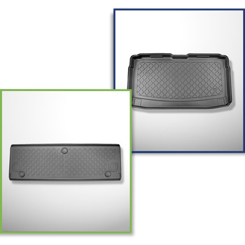 Set kofferbakmat en automatten TPE op maat gemaakt voor: Volkswagen Caddy V Maxi Bestelwagen (11.2020-....)